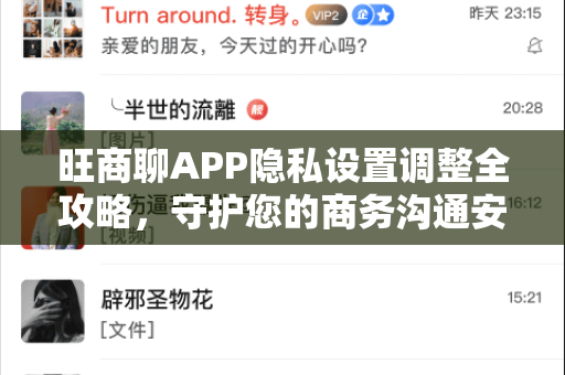 旺商聊APP隐私设置调整全攻略，守护您的商务沟通安全