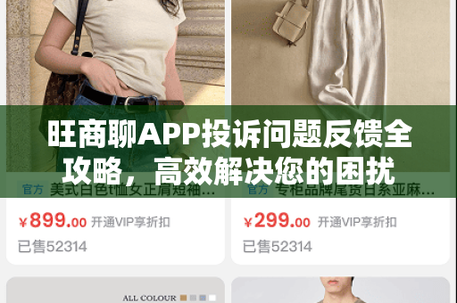 旺商聊APP投诉问题反馈全攻略，高效解决您的困扰-第1张图片-旺商聊手机版